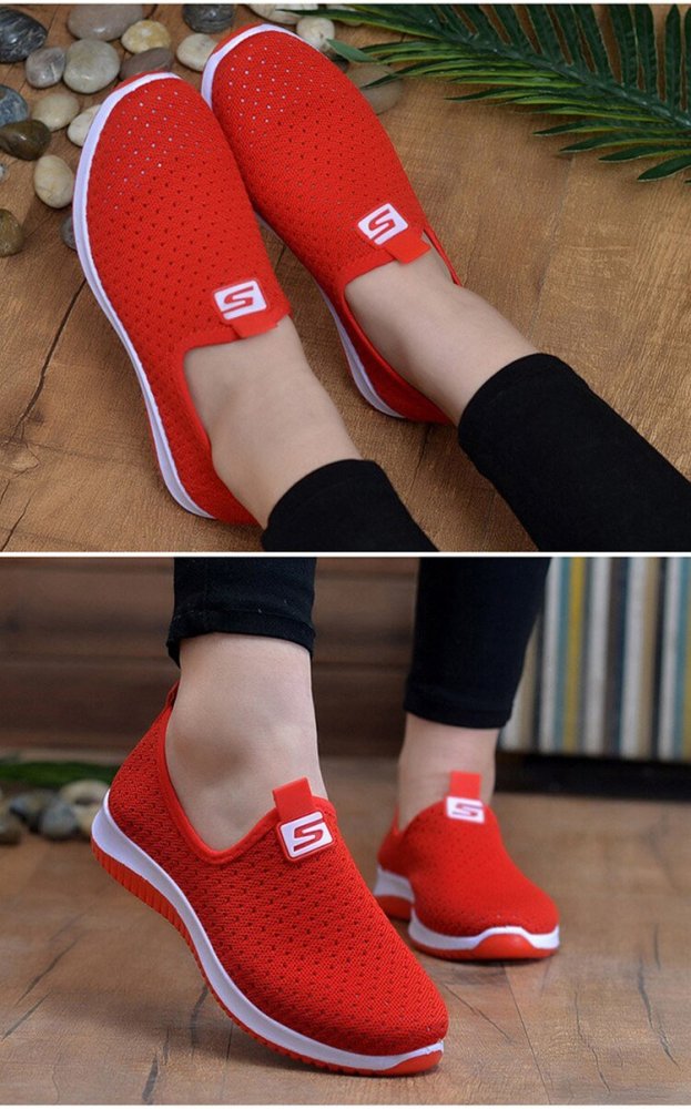 Flat shoes women Flying weaving Mesh shoes Breathable Sneakers women slip on soft Shoes woman Ladies shoes Platform loafer