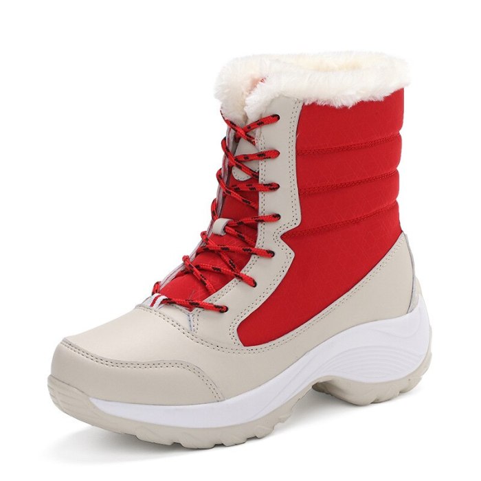 Women Boots Women Snow Boots With Platform Winter Shoes Woman Plush Ankle Botas Mujer Thick Heels Booties Winter Boots Women