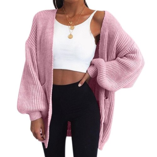 2020 Style Sweater Casual Batwing Sleeve Knitwear Cardigan Women Large Knitted Sweater Cardigan Jumper Coat female Dropshipping