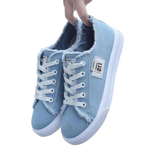 Women Sneakers Tenis Canvas shoes Vulcanize Shoes Female Summer Tenis Trainers Lace Up Big size 42 Zapatos de mujer