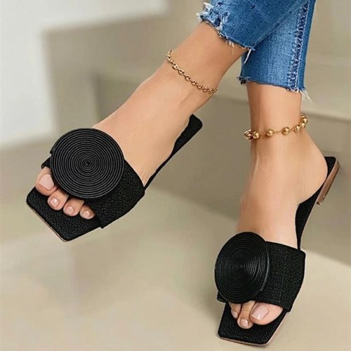 Women Slippers Flat Feet Summer Woman Flat Sandals Casual Slippers Solid Shoes Ladies Flats Beach Plus Size Female Slide