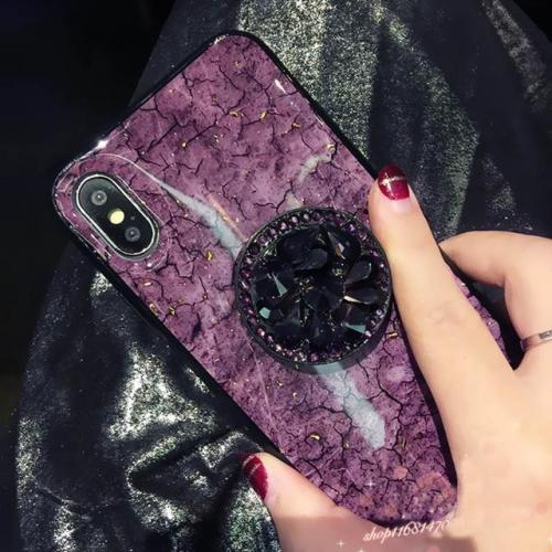 Luxury Diamond Marble Glitter silicon phone case for iphone