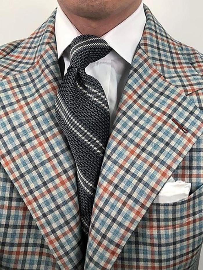 Mens fashion contrast color tie