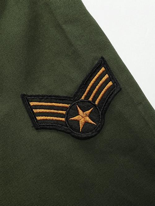 Men's Detachable Hooded Multi Pocket Military Jacket