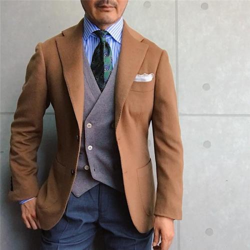 Fashion Men's Solid Color Long Sleeve Blazer