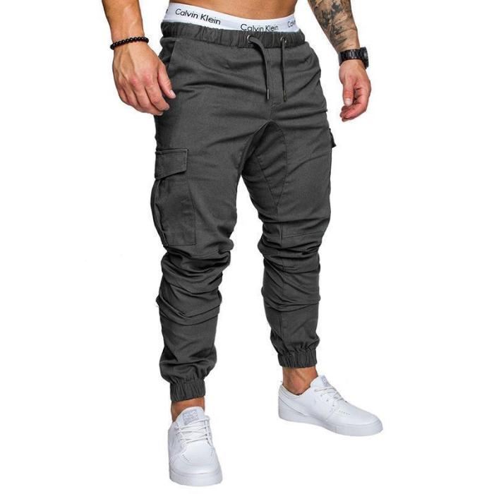 Men's casual fashion tether elastic sports pants