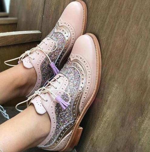 2020 women flats lace-up Sweet style Girl shoes mixed colors round toe  zapatos de mujer  shose women  w03-1