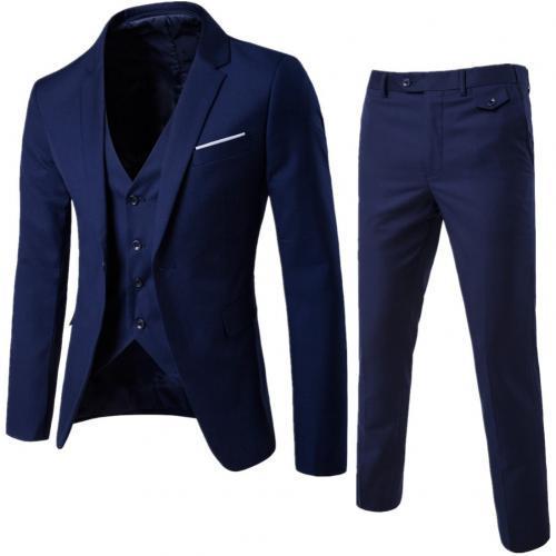 3Pcs/Set Luxury Plus Size Men Suit Set Formal Blazer +Vest +Pants Suits Sets Oversize For Men's Wedding Office Business Suit Set