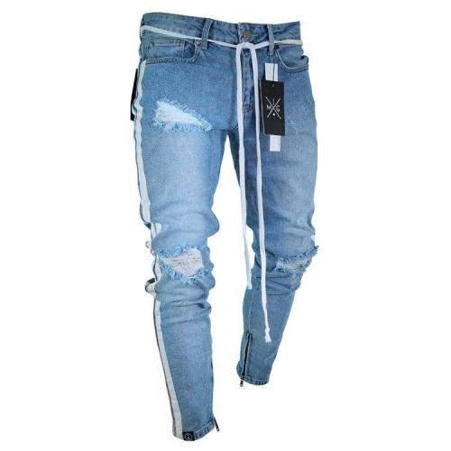 Men's Slim Trousers Hole Jean