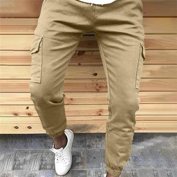 Casual Fashion Loose Solid Color Sport Men Pants