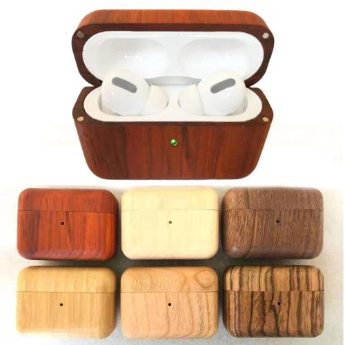 Natural Solid Wood AirPods Pro Case Shock Proof Cover