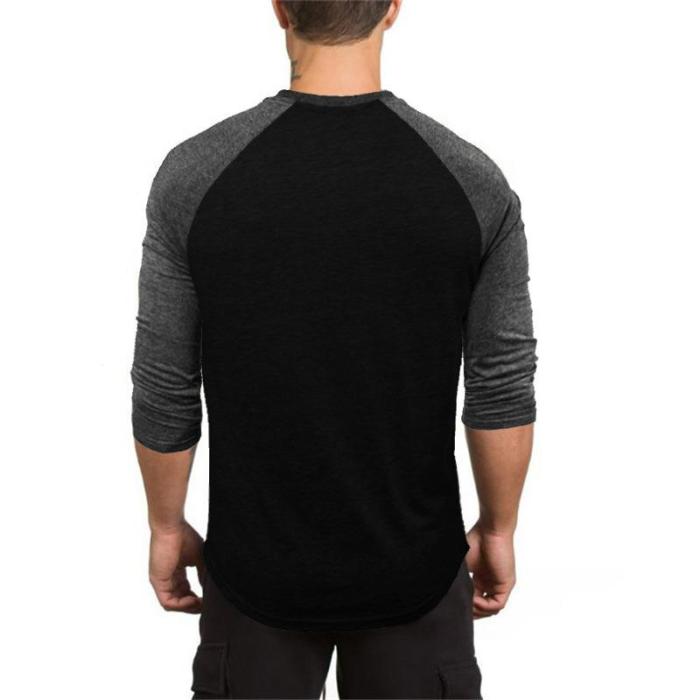 Men's Slim Fit Sleeve Round Collar Shirts