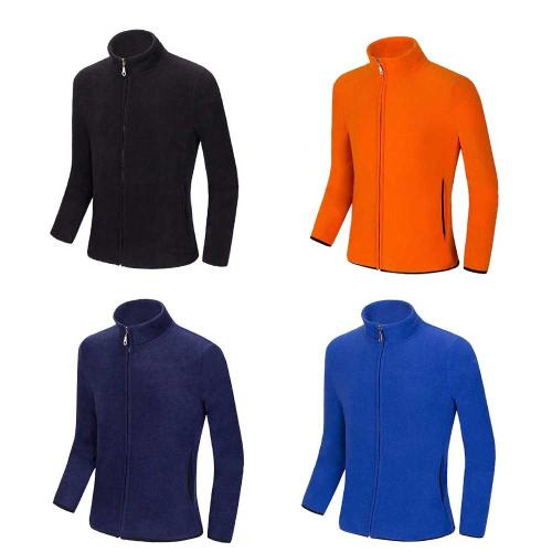 Men's Stand Collar Solid Color Long Sleeved Casual Coat