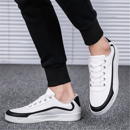 2019 Plain Color Block Strappy Casual Sneakers