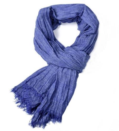 Autumn and winter solid color tassel yarn-dyed men's scarf