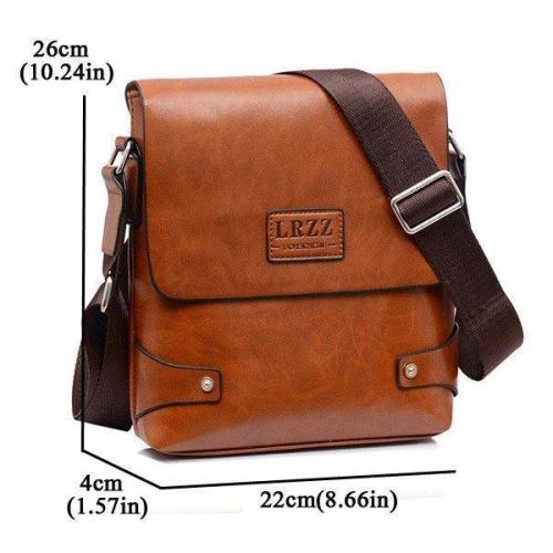 Men Business PU Leather Messenger Briefcase Shoulder Bag Crossbody Bag