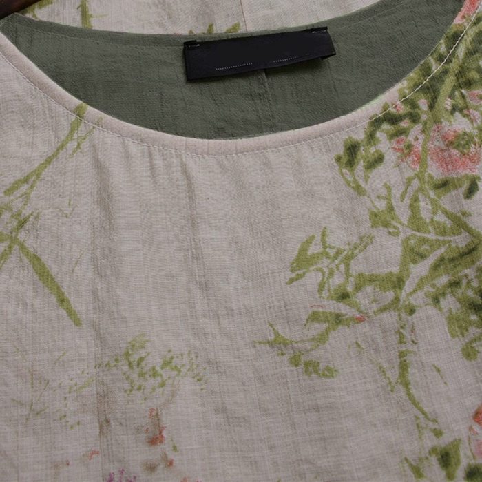 Boho Dress Vintage Print Patchwork Short Sleeve O-Neck Vintage Maxi Plus Size Dress Summer Maxi Dresses