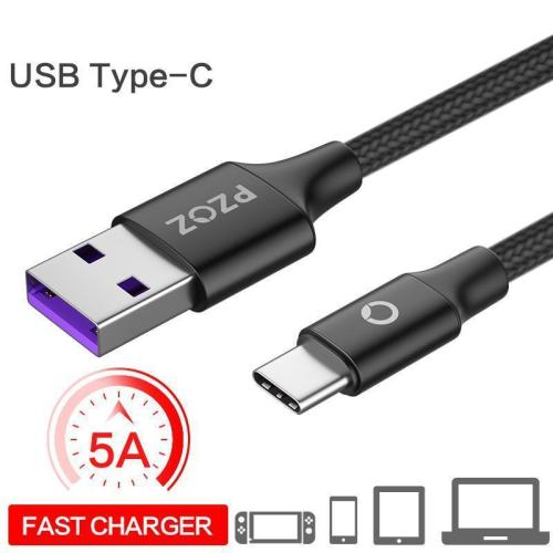 5A Type C Fast Charging USB Cable For Samsung Xiaomi Huawei