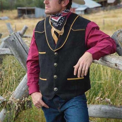 Men's fashion simple color matching vest