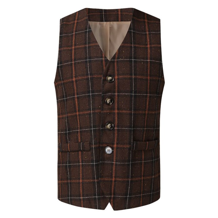Explosion Model Dress Vest Men Lattice Single-Breasted Suit Vest Male Waistcoat chaleco hombre Casual Sleeveless Business Jacket