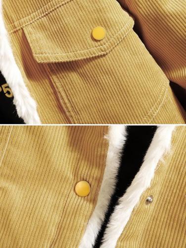 Men's Snap Button Front Pocket Coat