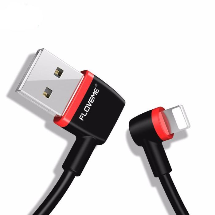 1m 2.1A Fast Charge L Bending USB Cable For iPhone