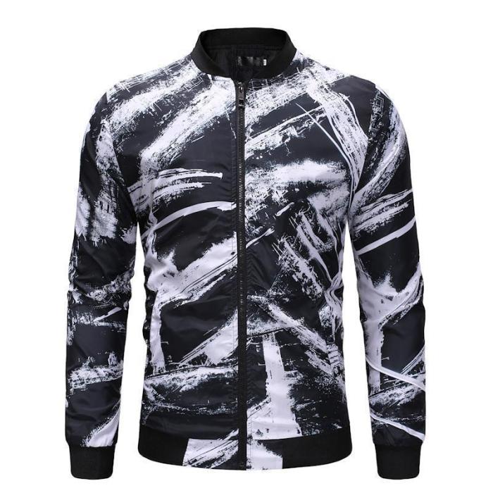 Doodle Printed Bomber Jackets