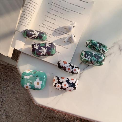 Beach Leaves Flower Silicone AirPods Pro Case Shock Proof Cover