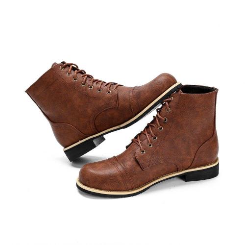 Men'S Boots 2020 Classical Spring Autumn Shoes Leather Comfortable Lace-up Men's Ankle Boots Design Men's Boots Plus Size 38-48