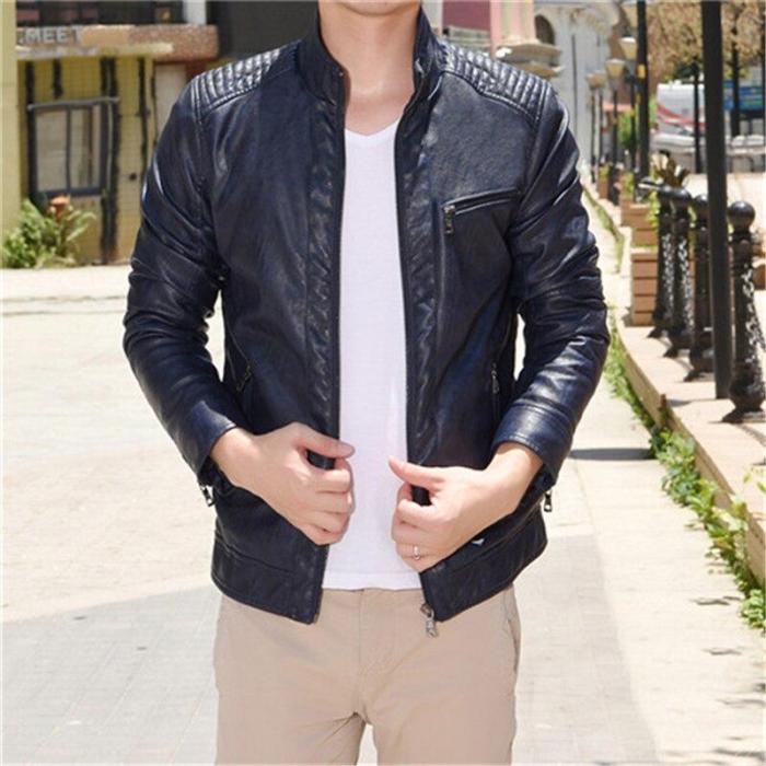 2020 men's Hip Hop Bomber Jackets Clothing Male Leather windbreaker Fashion Casual Pilot Overcoat Homme Solid Cool Jacket coats