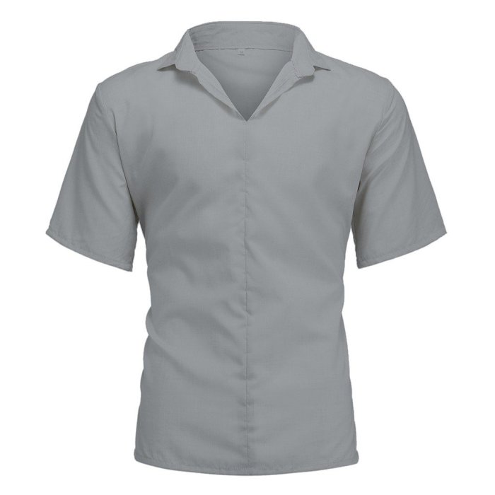 Shirts Summer Linen Shirts Men Pure Cotton Hemp Short Sleeve Blouses