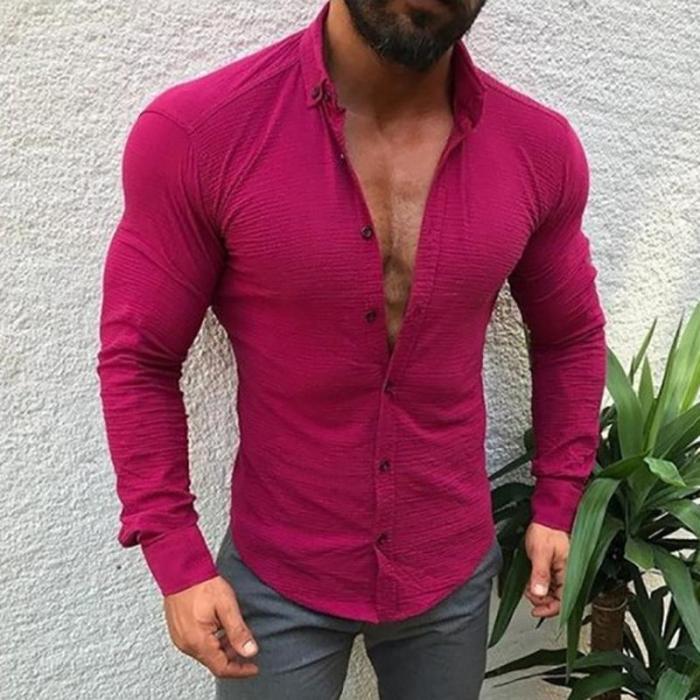 Fashion Mens Casual Solid Color Linen T Shirts