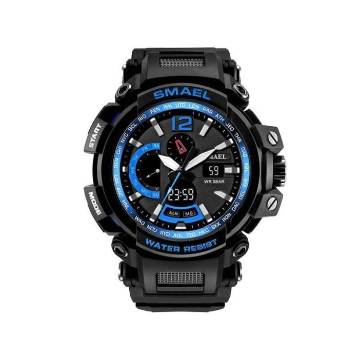 Waterproof and shockproof multi-function sports hand electronic watch male
