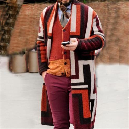 Men's vintage colorblock coat