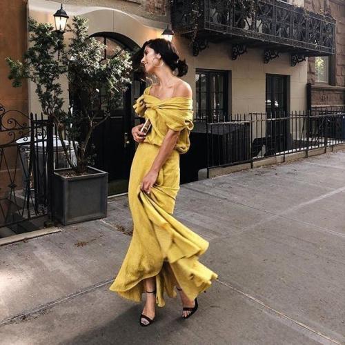 Slash Neck Off Shoulder Dress Plus Size Sexy Vintage Yellow Long Summer Dresses 2020 Maxi Dresses