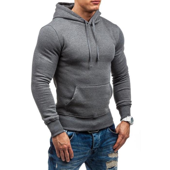 New fleece solid color hooded sweater