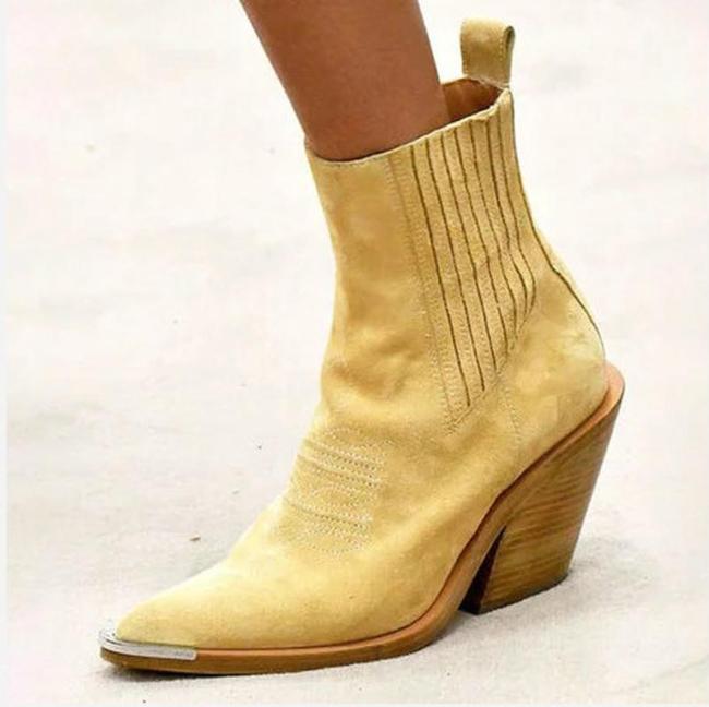Women ankle Boots high heels pumps shoes boots women pointed Toe slip on   luxury shoes women designers w43