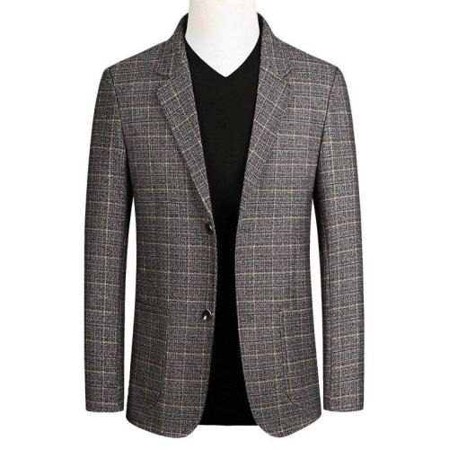 KUYOMENS New Men's Suit Jacket 2020 Spring Autumn Street Men's Plaid Suit Jacket Casual Business Brand Clothing Men Slim Blazer
