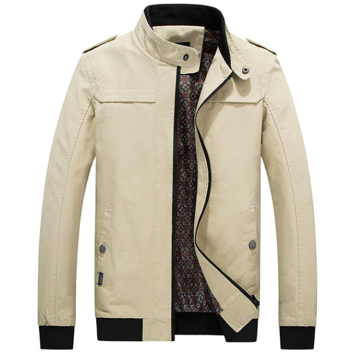 Mens Cotton Thin Windbreaker Jacket 5 Colors