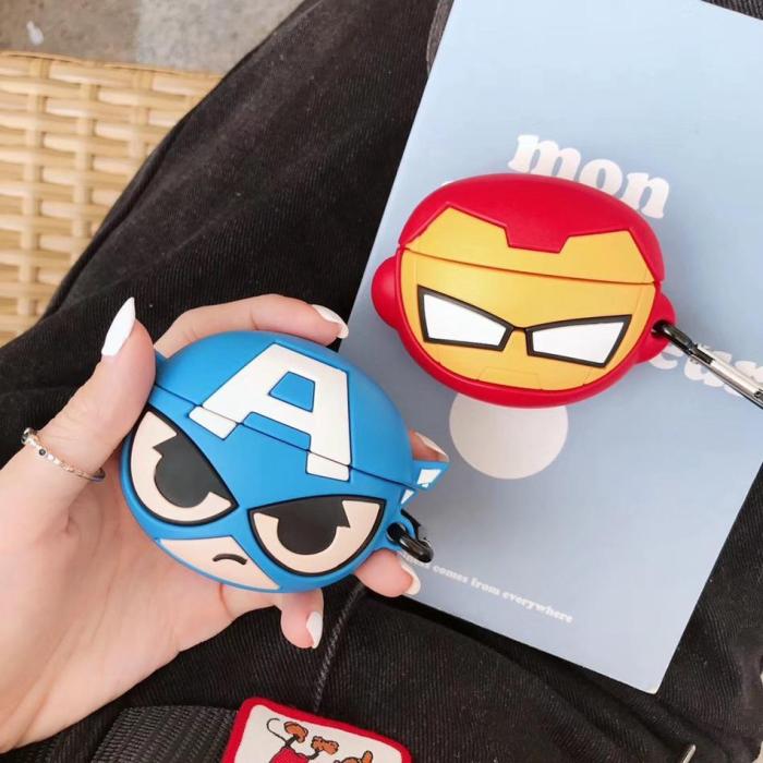 Superhero Captain America  AirPods Pro Case 3D Silicone Shockproof Cover