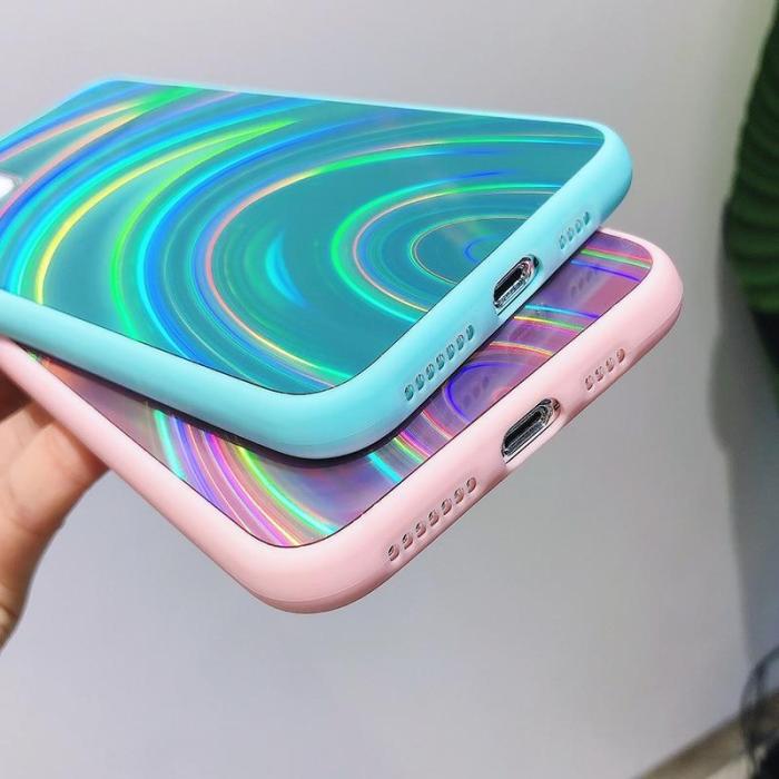 Rainbow Blue-ray Mirror Phone Case For iphone