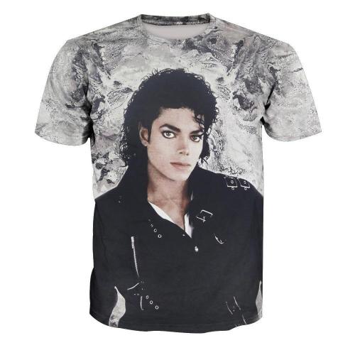 Michael Jackson Print Short Sleeve T-Shirt