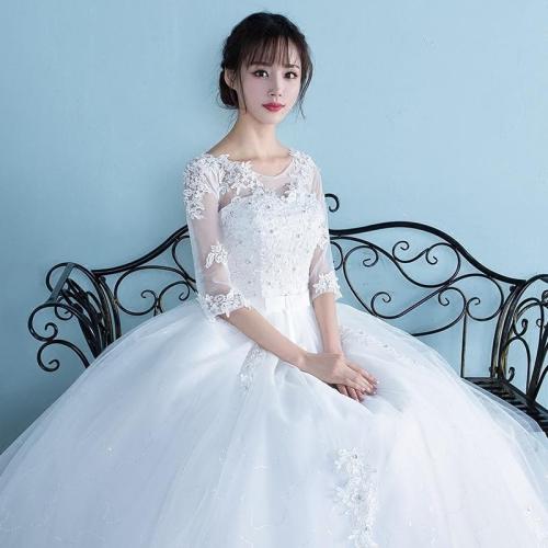 Pregnant Women Wedding Dress 2019 Plus Size High Waist One Shoulder Half And Short Sleeve Pregnant Bride Dress Vestidos De Novia