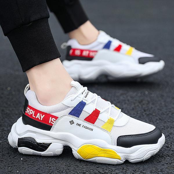 Men's Fashion Casual Color Matching Mesh Breathable Sneakers