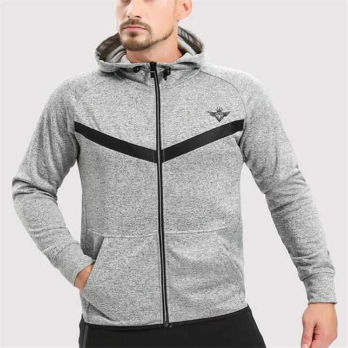 Fashion Casual Sport Thermal Loose Strip Long Sleeve Zipper Outerwear