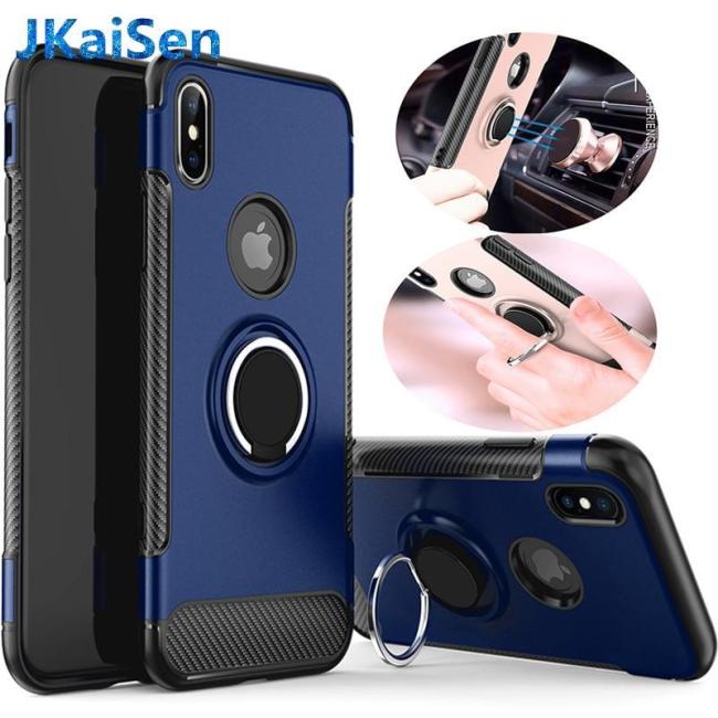 Luxury Magnetic Bracket Finger Ring Cover Case for iPhone