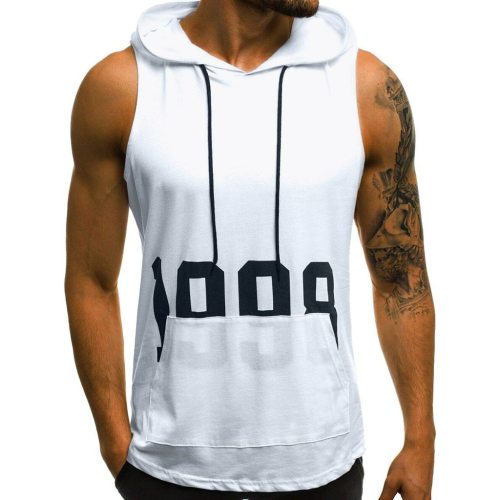 Brand Gym Tank Top Men Sport Running Vest Compression Tights Mens Sleeveless Shirt Hooded Undershirt Training Vest With Zipper