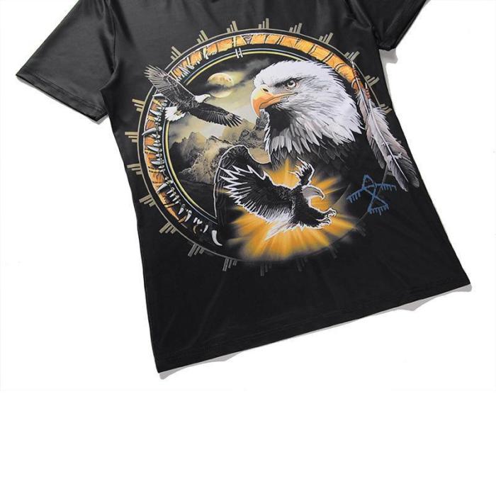 3D Eagle Print T-Shirt