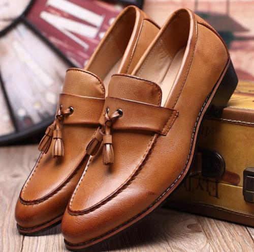 Autumn fringed casual men's leather shoes