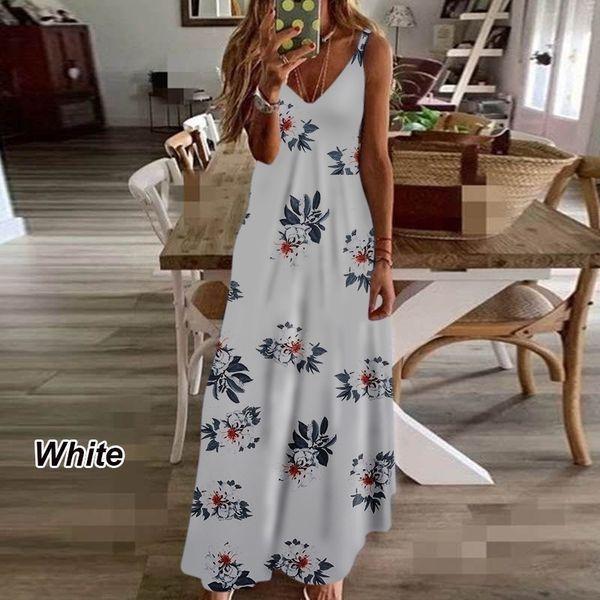 Woman Summer Sexy Boho Camis Floral Maxi Dress Plus Sizes  Woman's Casual Dresses